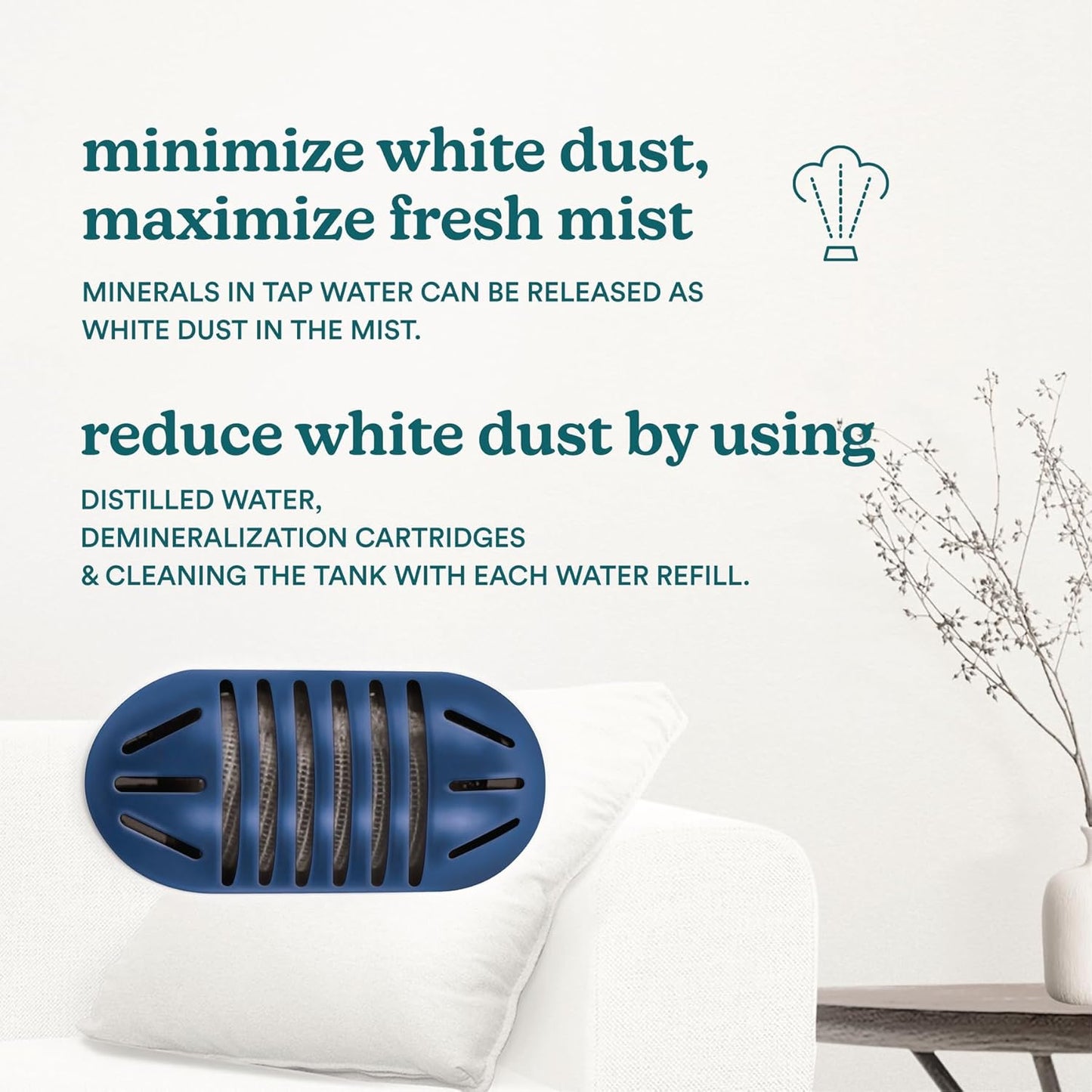 Homedics Cool Mist Ultrasonic Humidifier, 8-Colors Night Light, 0.66 Gal Top-Fill Tank, 24Hr Runtime, 3 Mist Settings, 360° Mist for 329 sq ft Rooms, Aromatherapy, Clean Tank Tech, Auto Shutoff