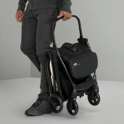 Jeep Altitude Compact Travel Stroller by Delta Children Greenguard Gold, Easy One Hand Fold, Lightweight, Extendable Canopy with Peek-a-Boo Window, Reclining Seat, 4 Wheel Suspension, Olive Green