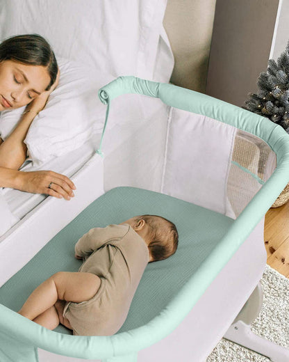 Blissful Diary Muslin Bassinet Sheets for Baby Girls Boys, Boho Soft Cotton Fitted for Oval Hourglass Rectangle Mattress, 2 Pack(Sunshine&Brown)
