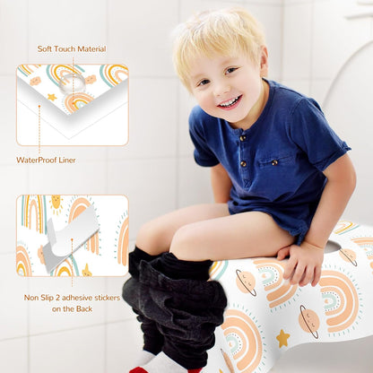 30 Pack Toilet Seat Covers Disposable, Large Waterproof Potty Covers for Toddlers, Kids, and Adults, Individually Wrapped for Travel, Toddler Potty Training for Public Restroom, Airplane, Trip