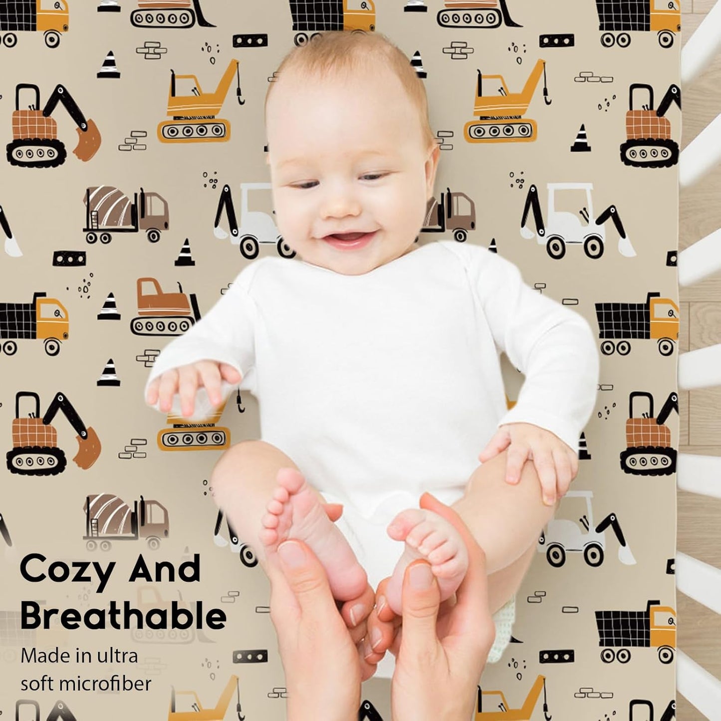 Yoofoss Pack and Play Sheets Fitted, Mini Crib Sheets 2-Pack for Pack N Play Mattress, Stretchy Playard Sheet, Soft and Breathable Green+Giraff