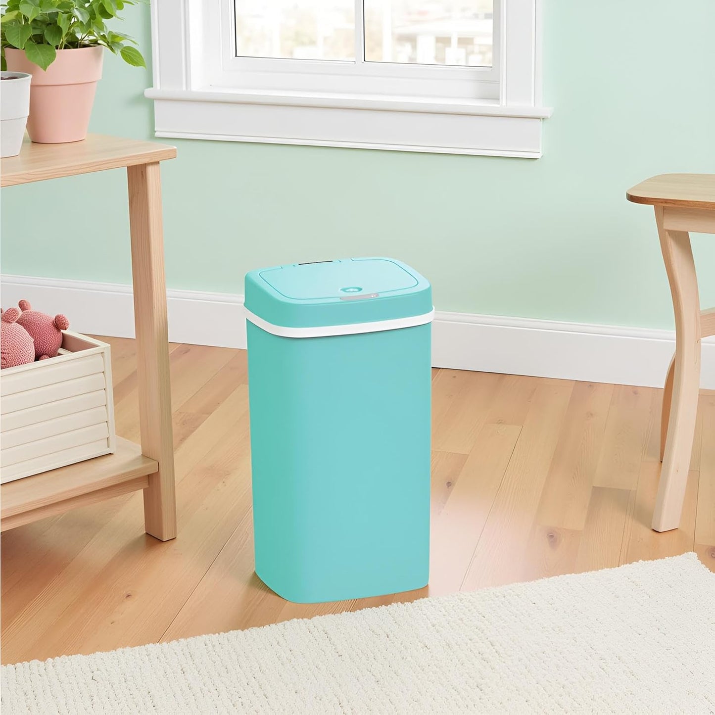 15L Smart Diaper Pail with Motion Sensor Lid | Touchless Hands-Free Baby Diaper Trash Can | Double Locking Seal | Slim Space-Saving Design | Quiet & Durable (Yellow)