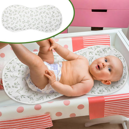 Hahafelt 3 Pcs Changing Pad Liners Fits in Peanut Shape Changing Pad Waterproof Diaper Mats Organic Cotton Peanut Mats are Warm on Baby's Back, Washable Reusable (Starry Style,Multicolor)