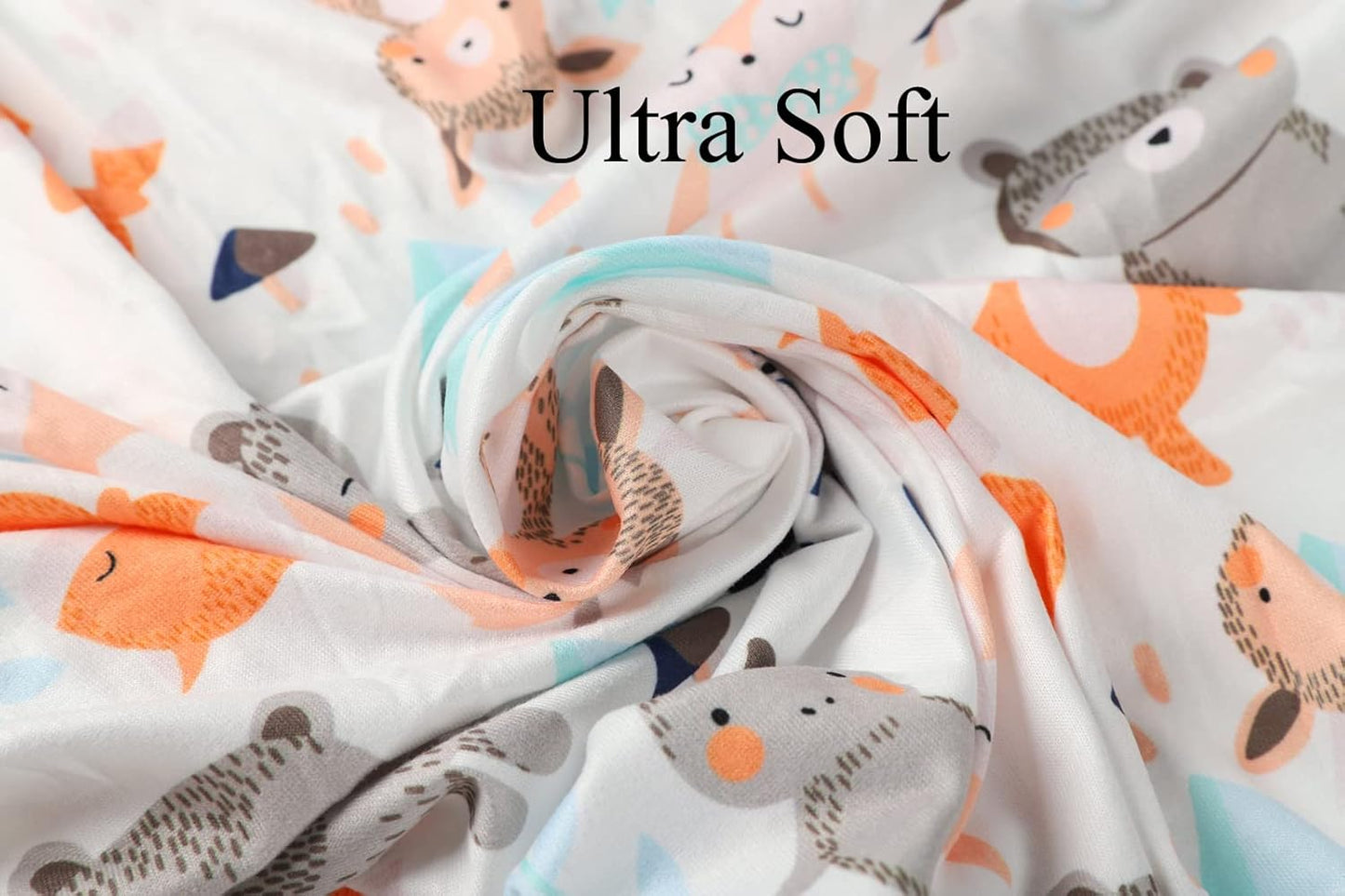Bassinet Sheet Set 2 Pack Snug Fitted Bedside Sleeper Bassinet Sheets, Stretchy Ultra Soft, Unisex Boy Girl, Light Blue & Dinosaur