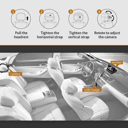 Itomoro Baby Car Mirror, View Infant in Rear Facing Seat with Wide Crystal Clear View,360° Rotation Plug and Play Easy Install baby car monitor 1080p