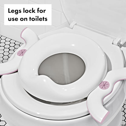 OXO Tot 2-in-1 Go Potty with Travel Bag | for Potty Emergencies at Home or on the go | Portable Toilet Training | Opens Quickly for Emergencies | for standalone use or on Grown-up Toilets