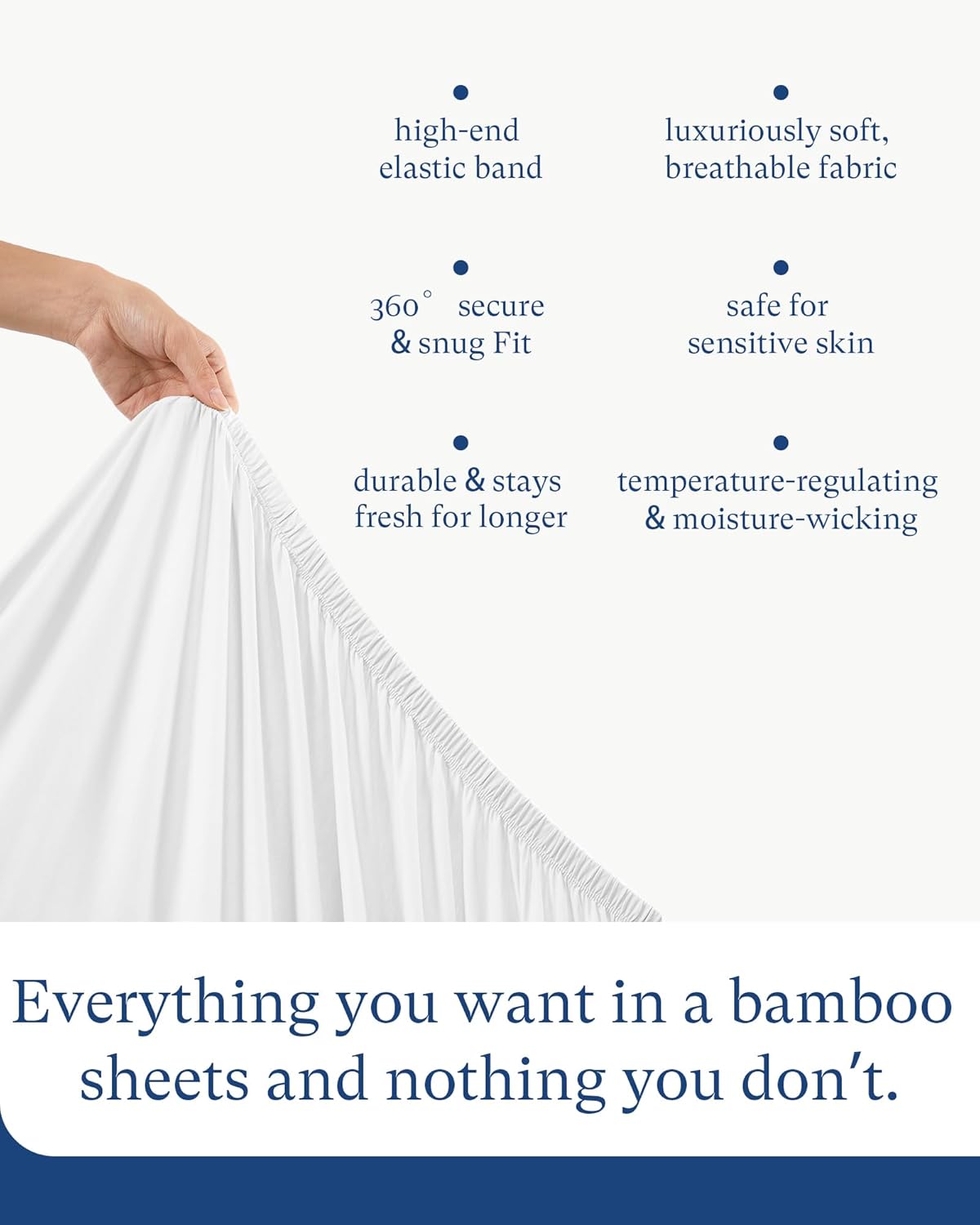 Supersoft Pack and Play Sheets Fitted, Premium Bamboo Viscose Mini Crib Sheets, Pack N Play Mattress Sheets, Graco Playard Baby Sheets Neutral for Boys Girls, 5'' Deep Pocket 2-Pack