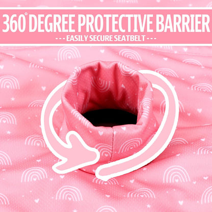 HunnmingRe 2 Pack Floral Car Seat Protector for Potty Training Waterproof Piddle Pad Cover from Spillages Nappy Leaks Toilet Training Anti Slip Backing Strollers Carseat Liner for Toddlers Babies