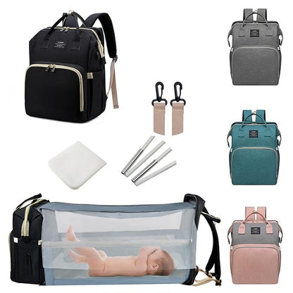 ANWTOTU Baby Diaper Bags with Changing Station,Waterproof Diaper Bag Backpack for Moms Dads with USB Charging Port,Large Capacity Multifunctional Baby Essentials(Black)