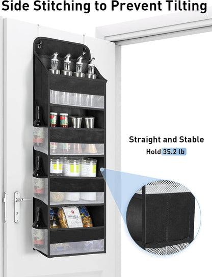 Yecaye 1 Pack Over the Door Organizer, 35.2lbs Load Toy Stuffed Animal Storage, Swing-proof Hanging Bathroom Organizers and Storage for Nursery Newborn Baby Essential Stuff Dorm Room Essentials
