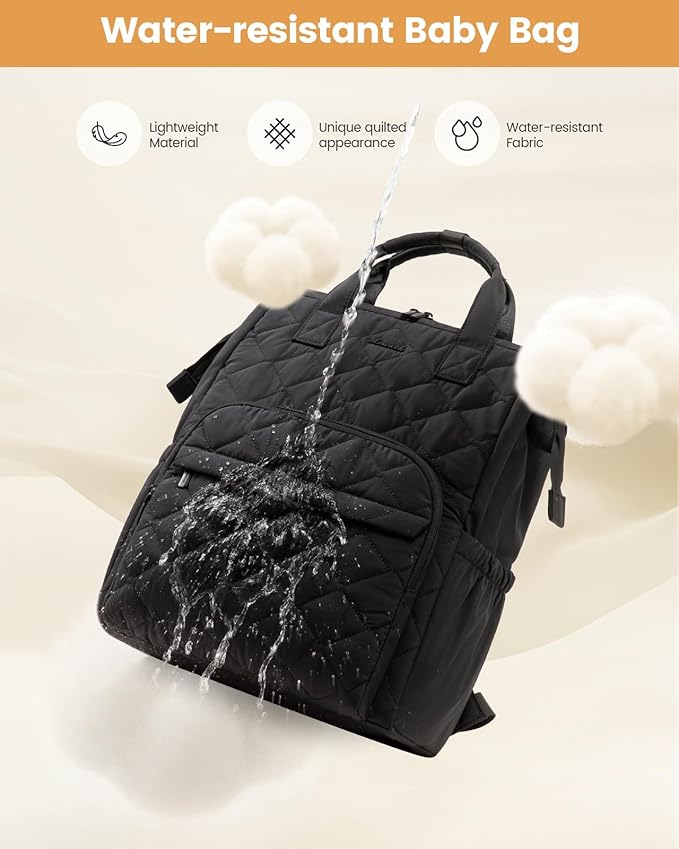 LOVEVOOK Small Diaper Bag Backpack, Mini Baby Bag for Girl Boy with Changing Pad, Diaper Backpack for Mom Dad with Stroller Buckles