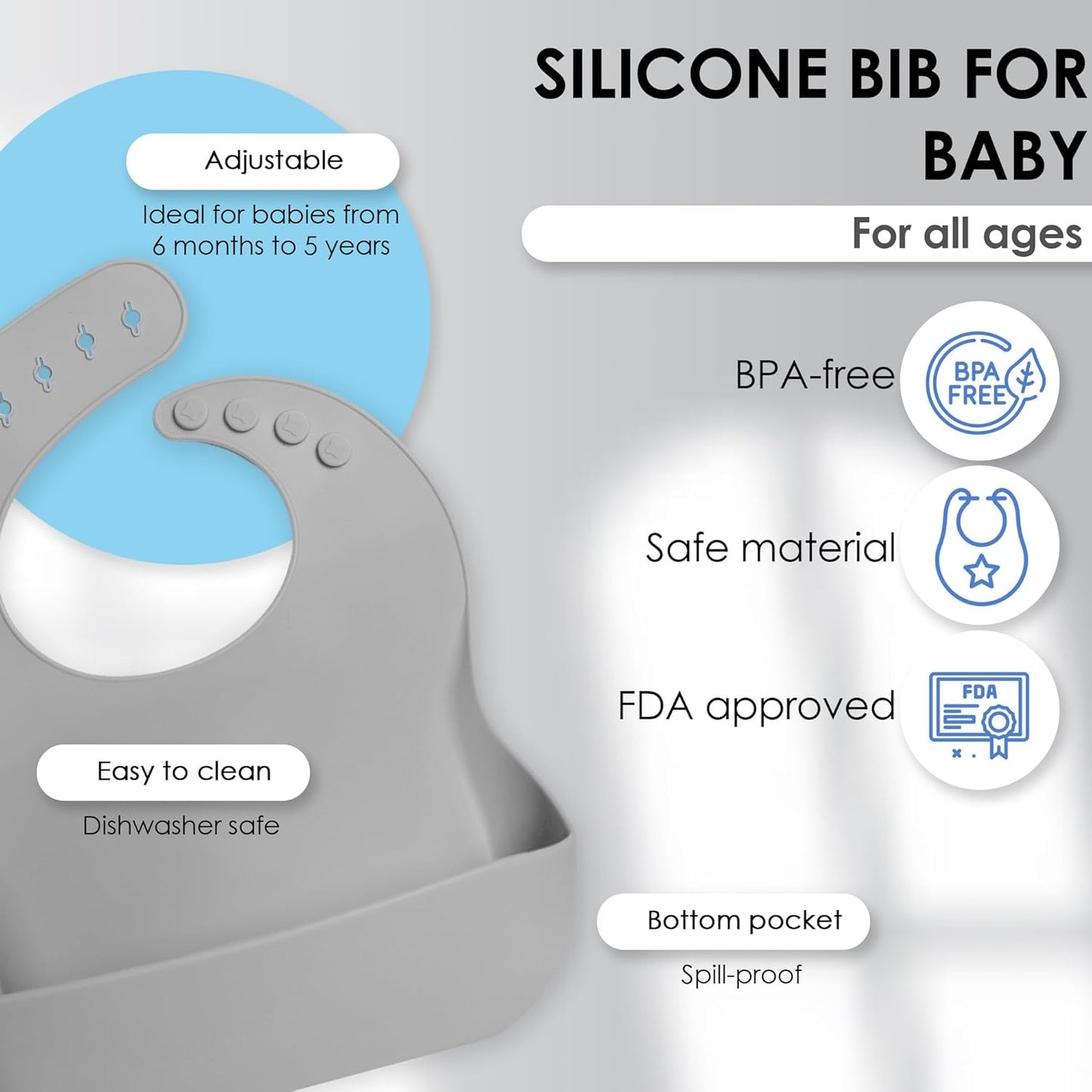 Bluet B- Silicone Baby Feeding Set with Pacifier - Baby Led Weaning Supplies - Baby Spoons, Suction Bowl - Plate - Baby Utensils Set - Silicone Feeding Set for Baby First Foods - 11pcs - Purple