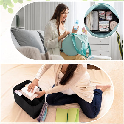 Mifoci Diaper Bag Insert Organizer 12 x 8 x 6.3 Inch Waterproof Multi Pocket Bag Purse Organizer for Work Tote Diapers