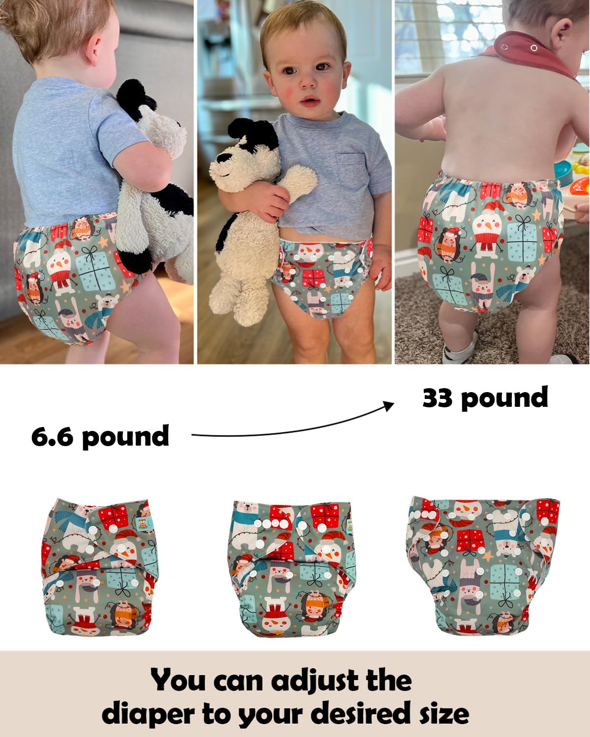 ALVABABY 12pcs Microfiber Inserts,Soft Cloth Diaper Liner,3-Layer Absorbent Inserts,Reusable for Baby Cloth Diapers 12T