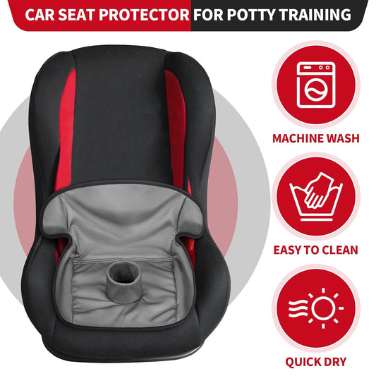 HunnmingRe 2 Pack Floral Car Seat Protector for Potty Training Waterproof Piddle Pad Cover from Spillages Nappy Leaks Toilet Training Anti Slip Backing Strollers Carseat Liner for Toddlers Babies