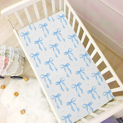 Fitted Crib Sheets Cactus and Floral Stretchy Portable Playard Sheets for Baby Toddler, Breathable Soft Mini Crib Mattress 52 x 28 in for Boys and Girls
