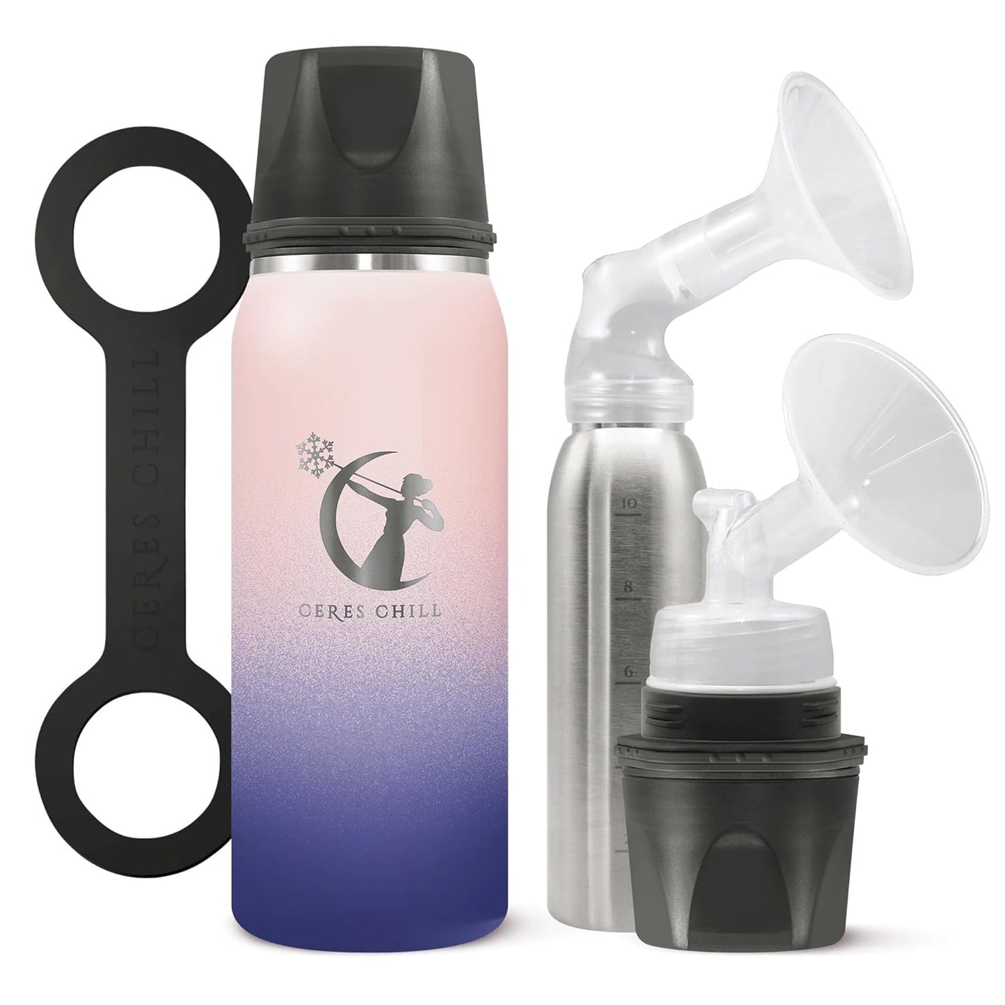 Ceres CHILL OG Breastmilk Chiller & Warmer – 12–34oz Portable Breast Milk Cooler, Storage & Baby Bottle for Travel, Work or On-The-Go – Pump Compatible Container – Don’t Call Me Hon, Plum