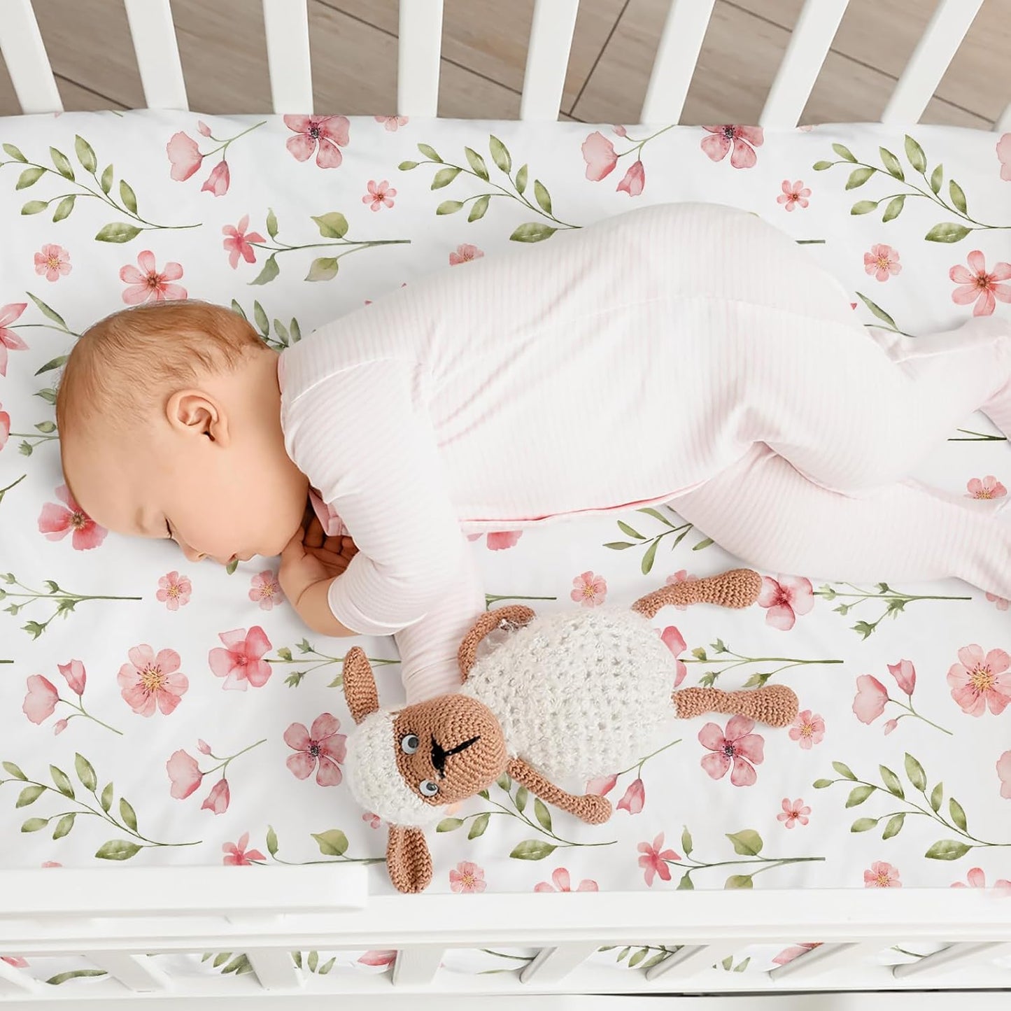 Bedside Sleeper Bassinet Fitted Sheets 20 x 33, 3 Pack Baby Delight Beside Me Dreamer,Babybond,Jimglo,koola,cowiewie,fodoss, Dream On Me Baby Square Bassinet, Pink Animal