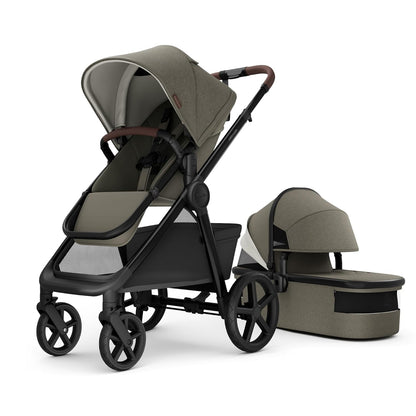 Mompush Ultimate2 Baby Stroller, Premium Convertible Full-Size Stroller for Toddler, Reversible Seat with One Hand Recline Adjustment, Car Seat Adapter Included