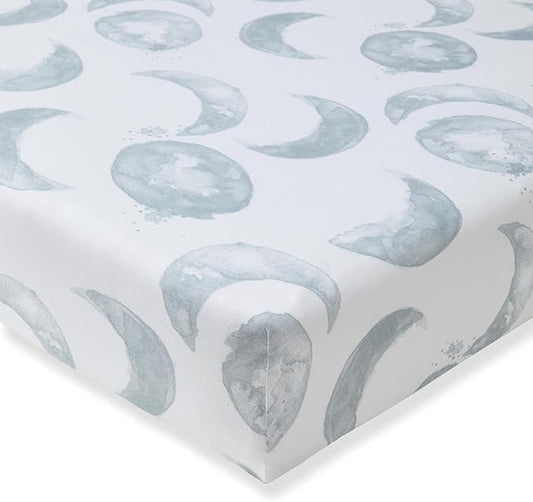 Burt's Bees Baby Essential Organic Cotton Fitted Crib Sheet, Breathable for Boy Girl Standard Crib & Toddler Mattresses