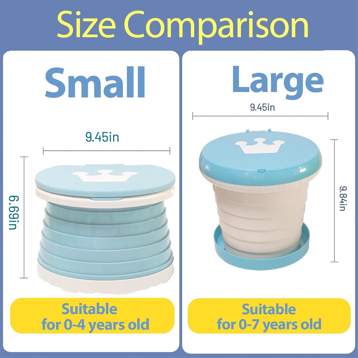 Travel Potty for Toddler, Portable and Foldable Toilet, Apply to Seat Emergency Toilet for Car, Camping, Outdoor, Indoor (green, small)