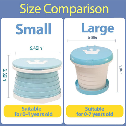 Travel Potty for Toddler, Portable and Foldable Toilet, Apply to Seat Emergency Toilet for Car, Camping, Outdoor, Indoor (green, small)