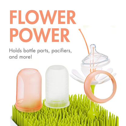 Boon Stem Drying Rack Accessory, White & Peach