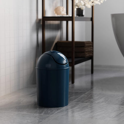 Umbra 1.25 Gallon Mini Waste Can with Removable Swing-Top Lid - Small Garbage Bin for Kitchen, Bathroom, Bedroom, Office - Compact Trash Can Fit Under Tables & Counters - Yellow