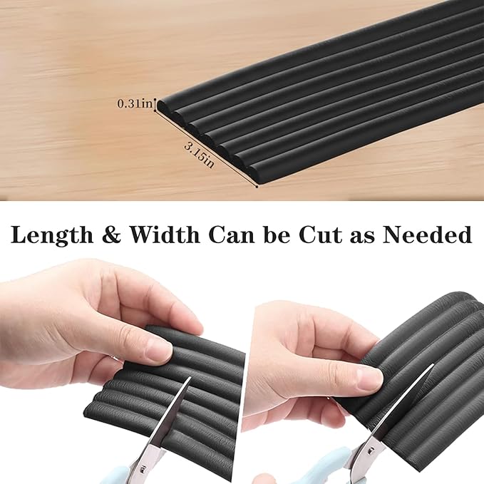 Edge Protector for Baby, Soft Foam Furniture Corner Guards, Desk Edge Cushion, Baby Proofing Bumper for Table, Fireplace - 6.5ft Brown
