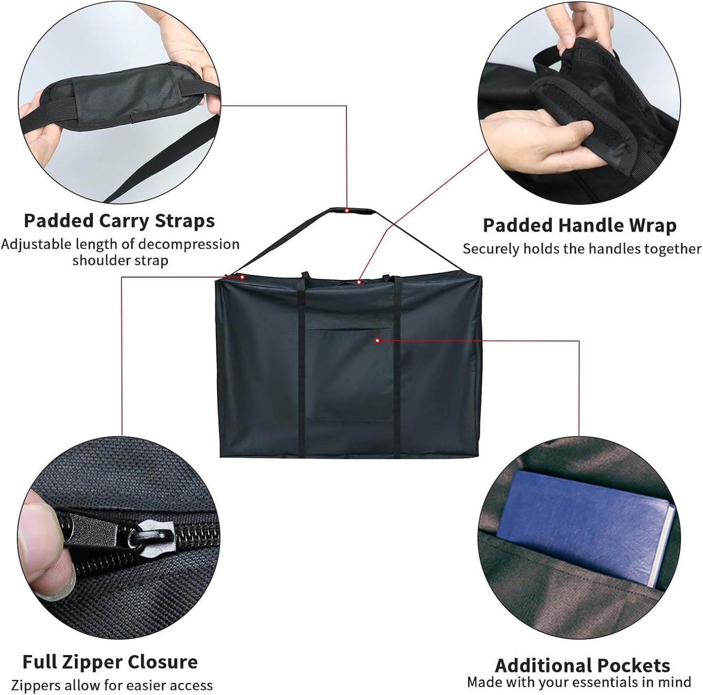 Baby Travel Stroller Bag - Compact & Airplane-Friendly Bags for MAMAZING 11.6 Lbs Lightweight Baby Strollers, Waterproof Carry Case for Car and Airplane Traveling, Black