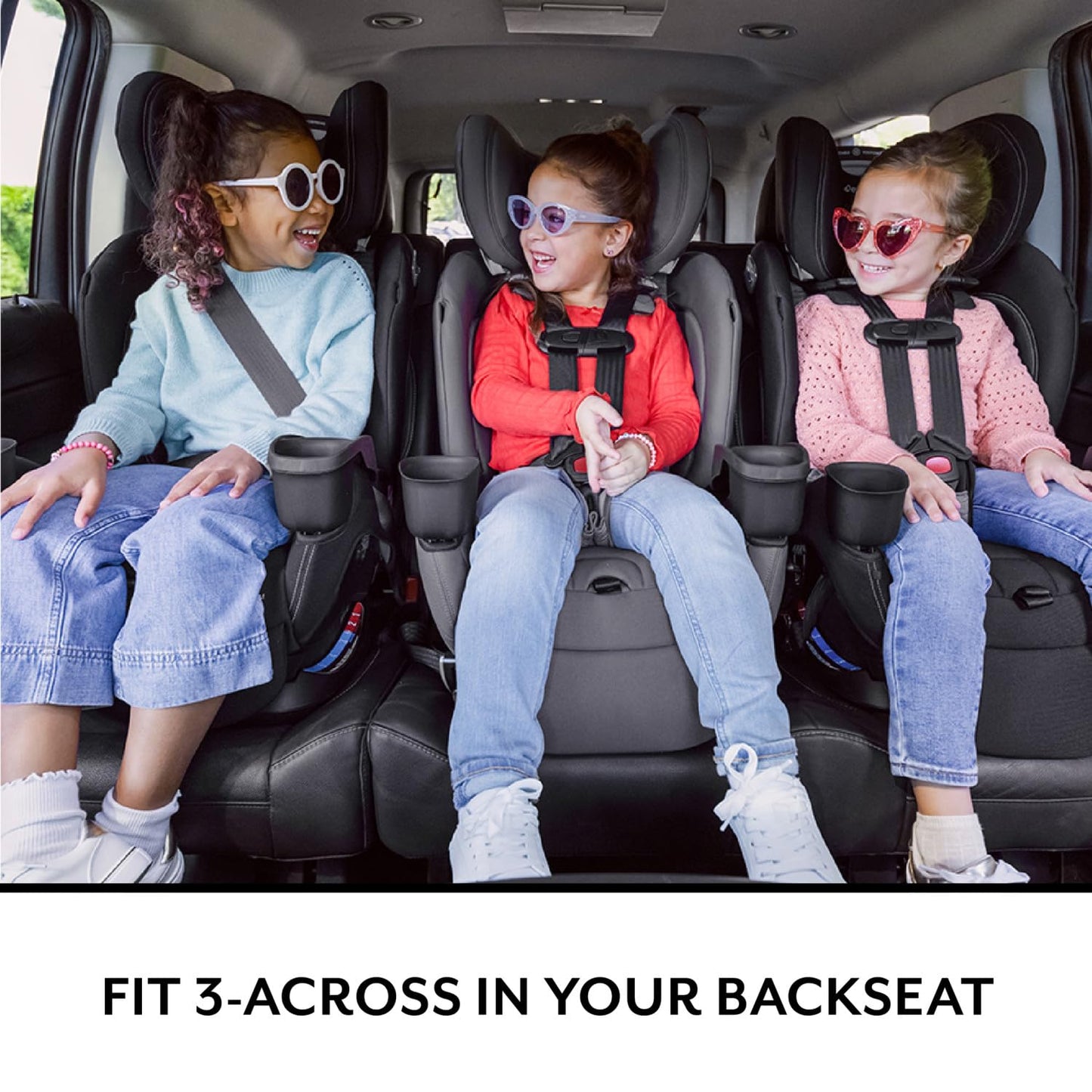 Evenflo All4Stages Slim Plus Canopy 4-in-1 Convertible Car Seat (Howell Black)
