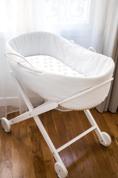 3-Pack Bedside Sleeper Bassinet Sheets | GOTS Certified Organic 100% Muslin Cotton | Ultra Soft & Breathable | 33×20×4” Fitted Sheets | Universal Fit 29–33” x 17–21” Pads