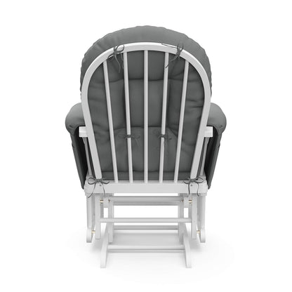 Storkcraft Premium Hoop Glider & Ottoman (Espresso/Gray Swirl) — GREENGUARD Gold Certified Nursery Glider, Solid Wood Craftsmanship, Smooth-Gliding Nursery Chair and Ottoman, Award-Winning - Colors B