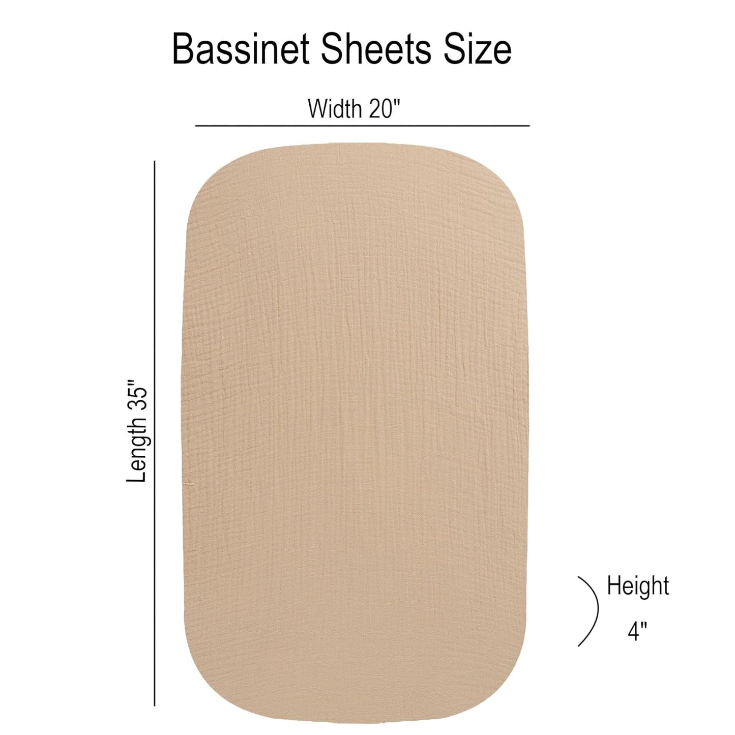 Onacosht Muslin Bassinet Sheets 3 Pack, 100% Cotton Baby Fitted Sheet 33" x 19" Compatible with Mika Micky, KoolaBaby (3 in 1), BabyBond, HARPPA and RICUTON Bedside Bassinet, Green, Floral and Cactus