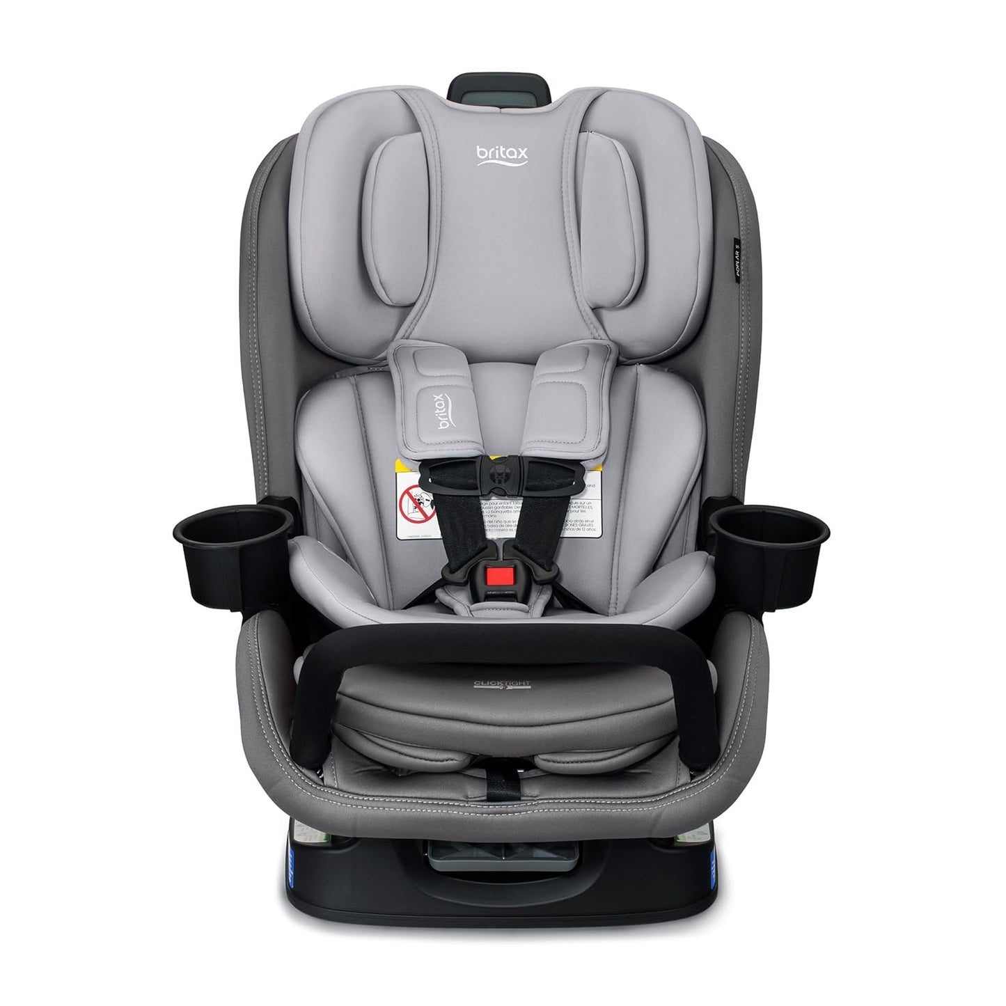 Britax Poplar S Convertible Car Seat, 2-in-1 Car Seat Extended Rear Facing, 17” Slim Car Seat Design with Fast & Easy ClickTight Installation, Anti-Rebound Bar & SafeWash Fabrics — Cowmooflage
