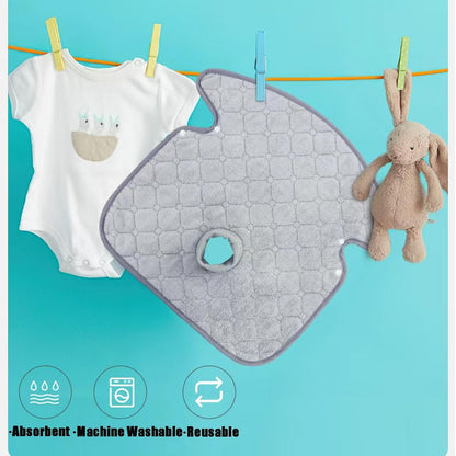 PandaEar 2 Pack Infant Car Seat Protector for Potty Training, Waterproof Piddle Pads Cover Car Seat & Stroller Protector for Babies & Toddlers, Machine Washable, Non-Slip Backing (Grey)