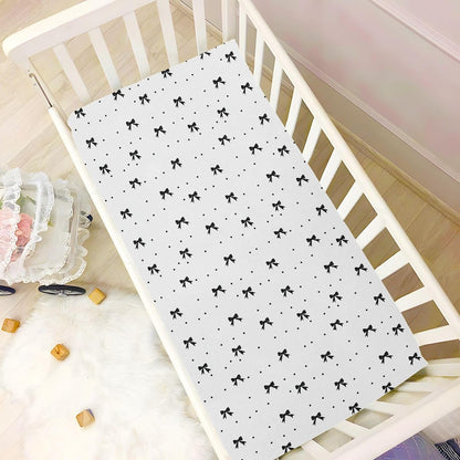 Fall Cute Mushroom Leaves Fitted Crib Sheets Stretchy Portable Playard Sheets for Baby Toddler, Breathable Soft Mini Crib Mattress 52 x 28 in for Boys and Girls