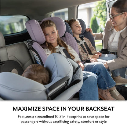 Evenflo Revolve360 Slim 2-in-1 Rotating Car Seat with Green & Gentle Fabric (Travertine)