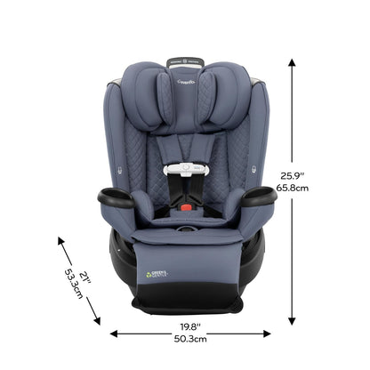 Evenflo Revolve360 Extend All-in-One Rotating Car Seat with Green & Gentle Fabric (Travertine)