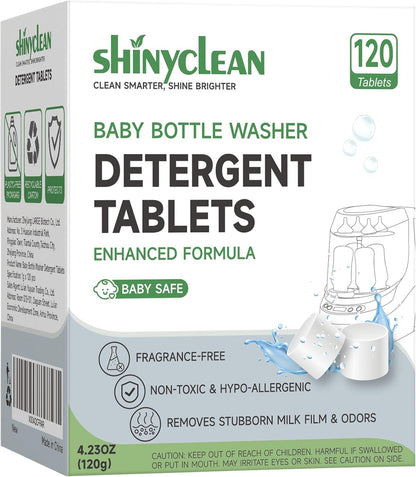 360PCS Baby Bottle Washer Tablets for Momcozy & Baby Brezza Pro, Natural Enzyme Detergent,Deep Cleaning, Chlorine & Fragrance Free, No Residue, Universal Fit All Bottle Washers Machines