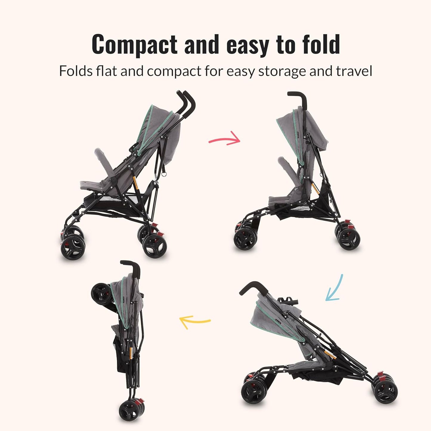 Dream On Me Vista Moonwalk Stroller, Disney Approved Lightweight Stroller for Toddlers and Infants, One-Hand Fold, Reclining Seat, Canopy with Sun Visor, Everyday & Travel Ready