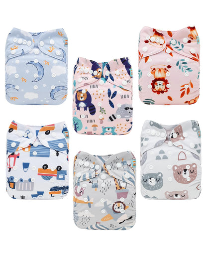 ALVABABY 12pcs Microfiber Inserts,Soft Cloth Diaper Liner,3-Layer Absorbent Inserts,Reusable for Baby Cloth Diapers 12T