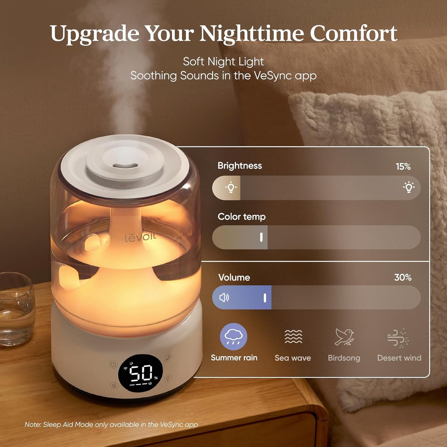 LEVOIT Dual 200S Smart Humidifiers for Bedroom, Top Fill, Customize Humidity for Home, Baby Nursery & Plants with Humidistat, Essential Oil Diffuser, Schedule, Timer, APP & Voice Control, 3L, Blue