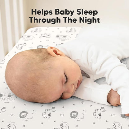 2-Pack Waterproof Crib Sheets for Boys, Girls - 52x28 Fitted Organic Cotton Baby Crib Sheets, Toddler Mattress Protector Cover, Washable, Soft & Durable Baby Bedding Essentials (KeaSafari)
