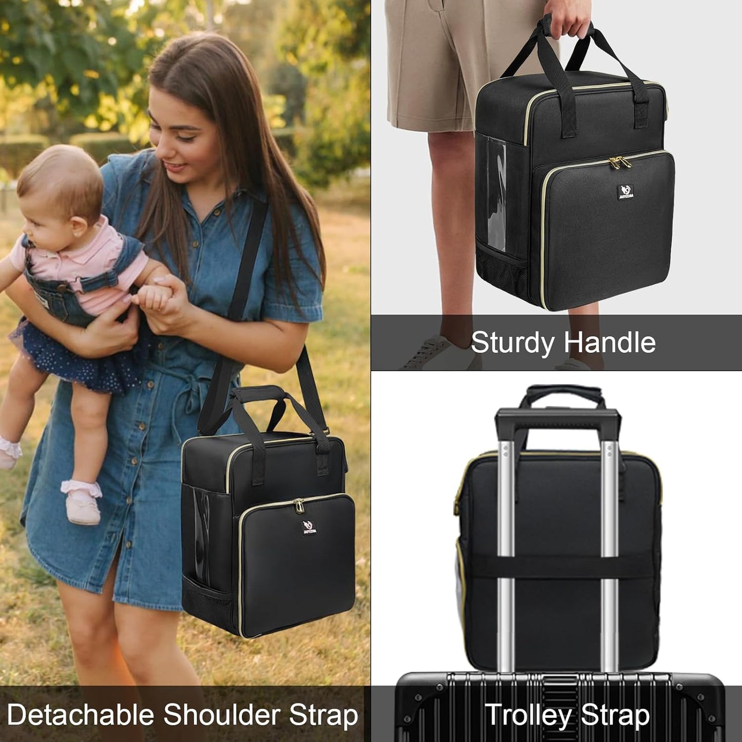 Carrying Case Compatible with Baby Brezza Formula Pro Mini Baby Mixer Machine, Insulated Formula Mixer Travel Bag with Shoulder Strap