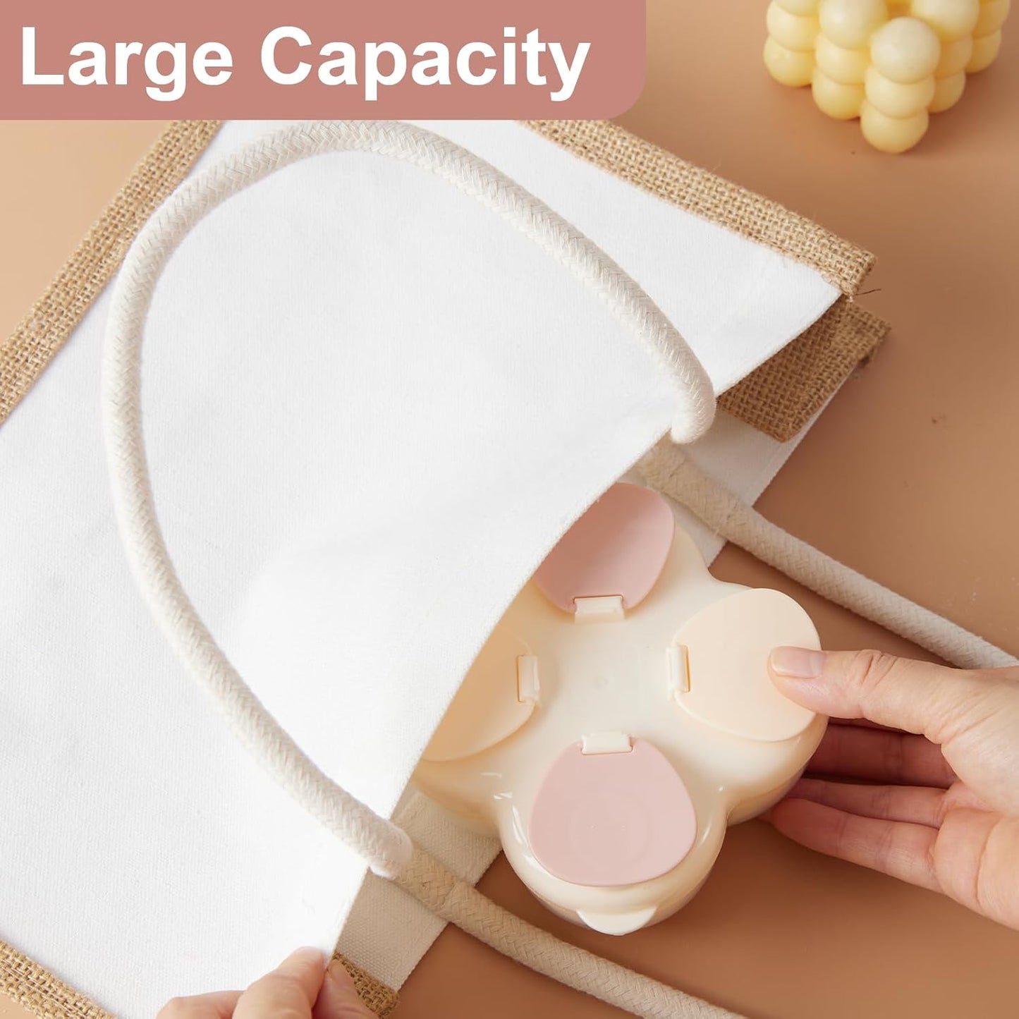 Formula Dispenser No-Spill with Four Compartment, Infant Milk Powder Dispenser Portable On The Go, Kids Snack Formula Containers for Travel Hold Outdoor, Violet