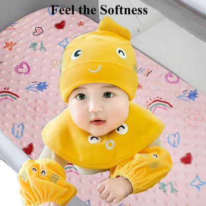 Dot Bassinet Sheet Set 2 Pack Stretch Fitted Bedside Sleeper Bassinet Sheets Sheets,Ultra Soft, for Baby Girls and Boys Light Green Dinosaur