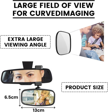 Baby Car Mirror - Easily Monitor Babies & Pets with Wide Field of View, Rear Facing for All Cars