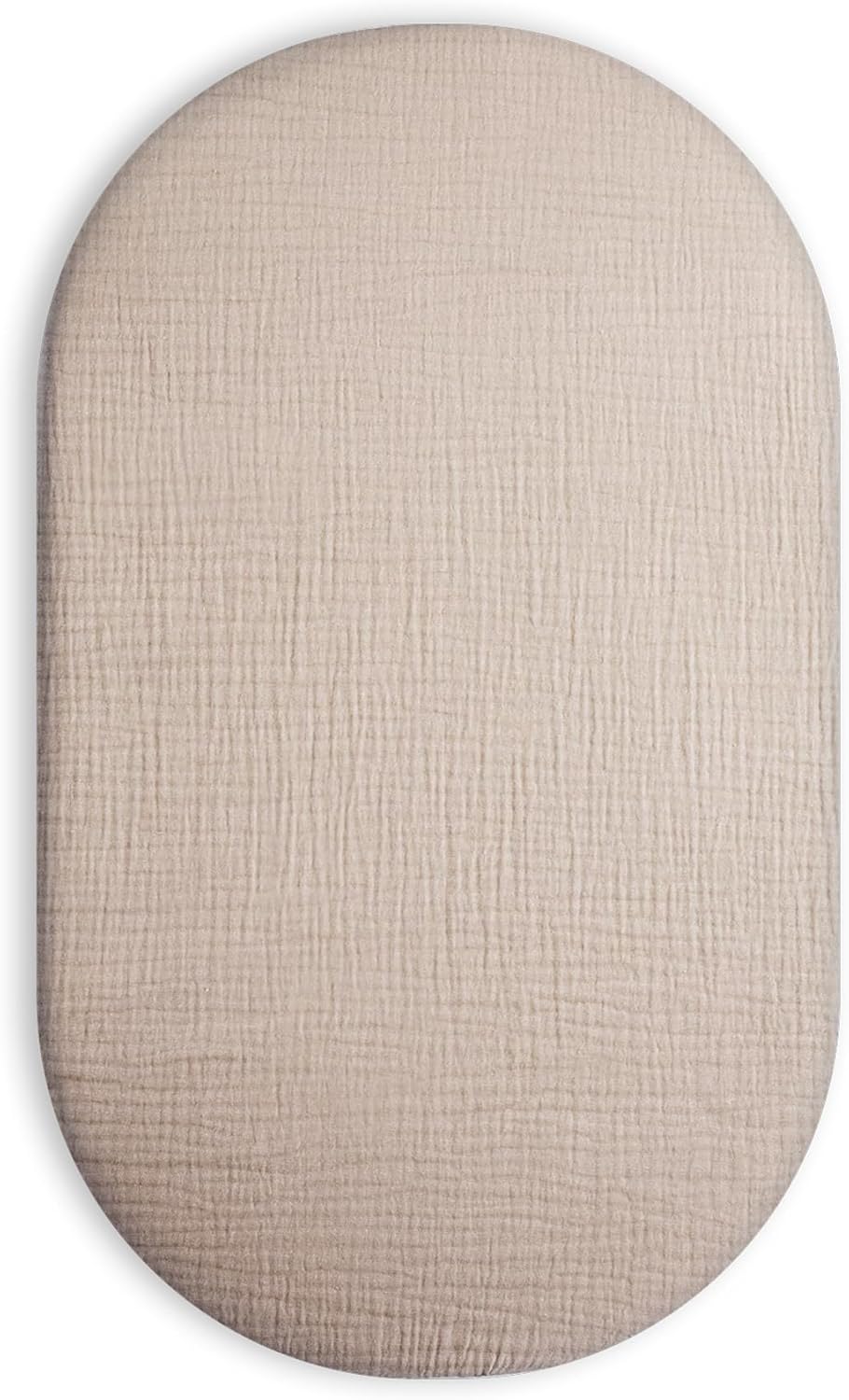 Muslin Bedside Bassinet Sheets 2 Pack, 33x20 Fitted Ultra Soft & Breathable Bedside Sleeper Sheets, Ideal for Baby Girl and Boy, Perfect for Newborns (Hopping Bunnies & Beige)