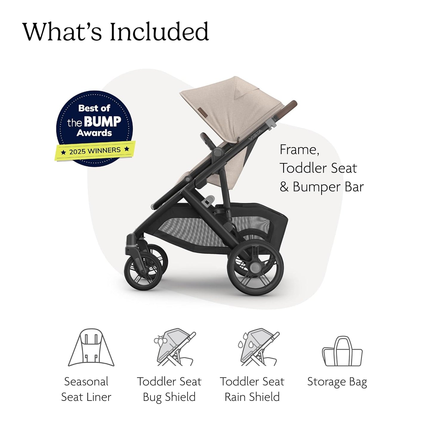 UPPAbaby Vista V3 Convertible Single-to-Double Stroller for Baby & Toddler, 30+ Configurations, Car Seat Compatible, All-Wheel Suspension, XL Basket – Owen (Mocha Mélange/Carbon Frame)